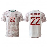 Camiseta México Hirving Lozano #22 Segunda Equipación Replica Mundial 2022 mangas cortas